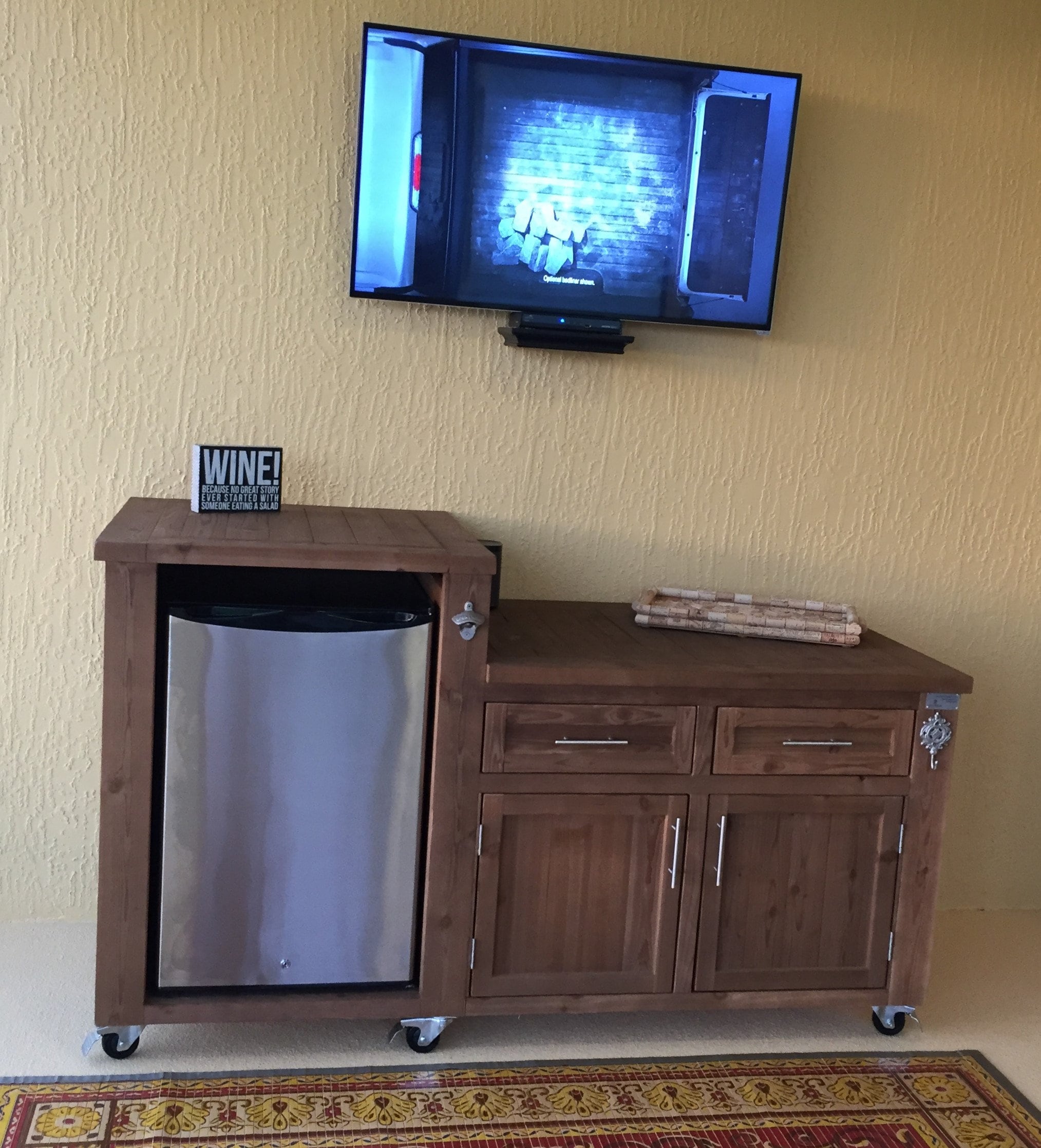 Mini Fridge Cooler Table can be Customized Etsy