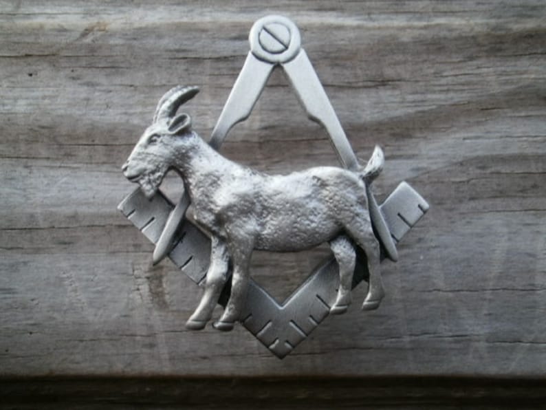 Freemasons riding the goat masonic pin Etsy