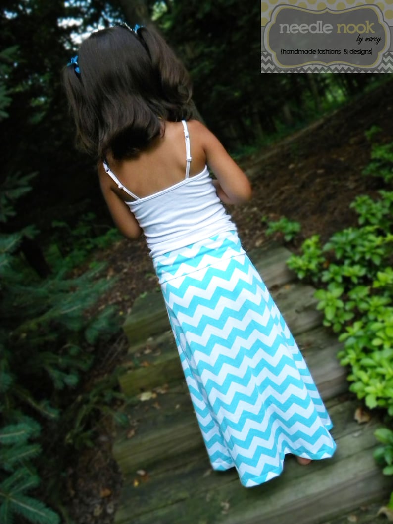 The Tween Chevron Maxi Skirt Girls Maxi Skirt Etsy