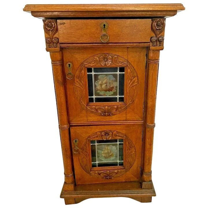 Antique Double hand crafted carved Locking doors Etsy