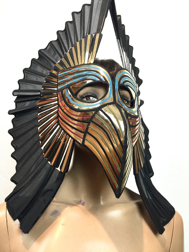 Ancient Egypt Horus God Of The Sky Golden Mask Falcon Etsy