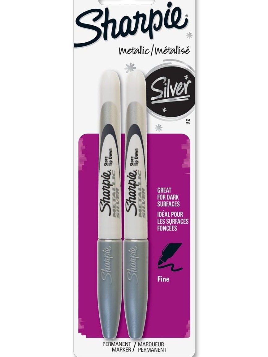 2 pack Metallic SHARPIE SILVER Permanent Markers Fine Point Etsy