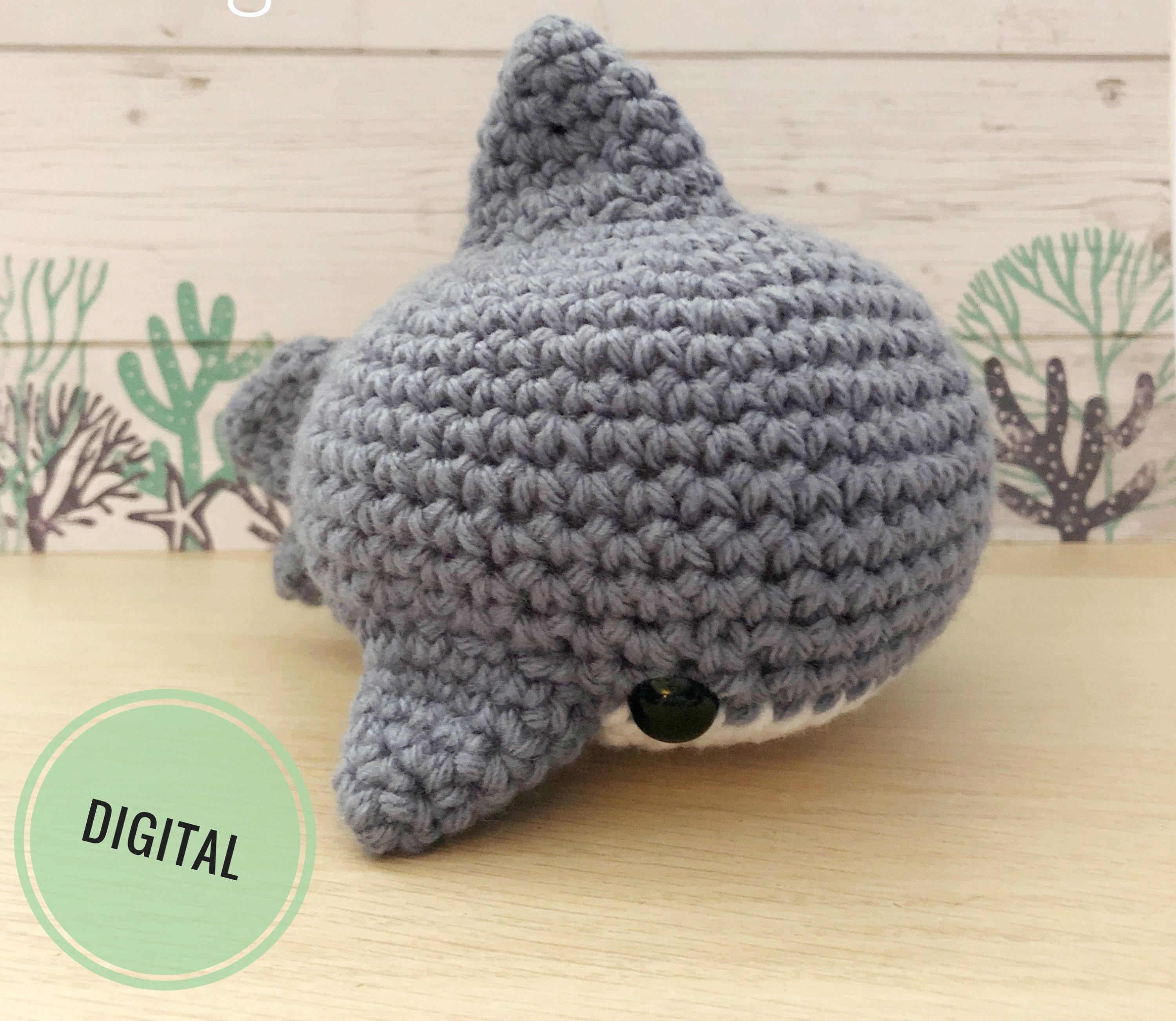 Amigurumi Shark Pattern Digital Crochet Pattern Cute | Etsy