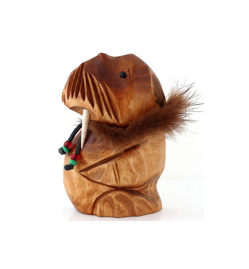 Hand-geschnitzte hölzerne Walross Figur Kühlschrank Magnet | Etsy