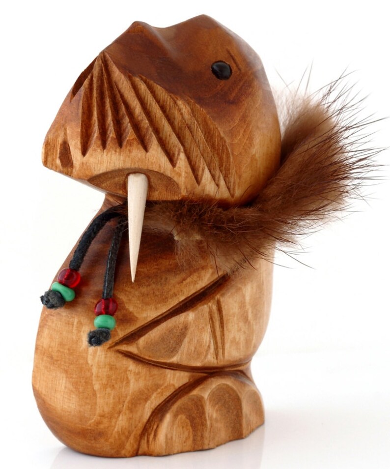 Hand-geschnitzte hölzerne Walross Figur Kühlschrank Magnet | Etsy
