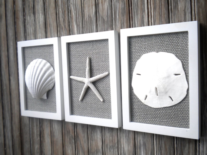 Cottage Chic Set Of Beach Wall Art Nautical Decor Beach 