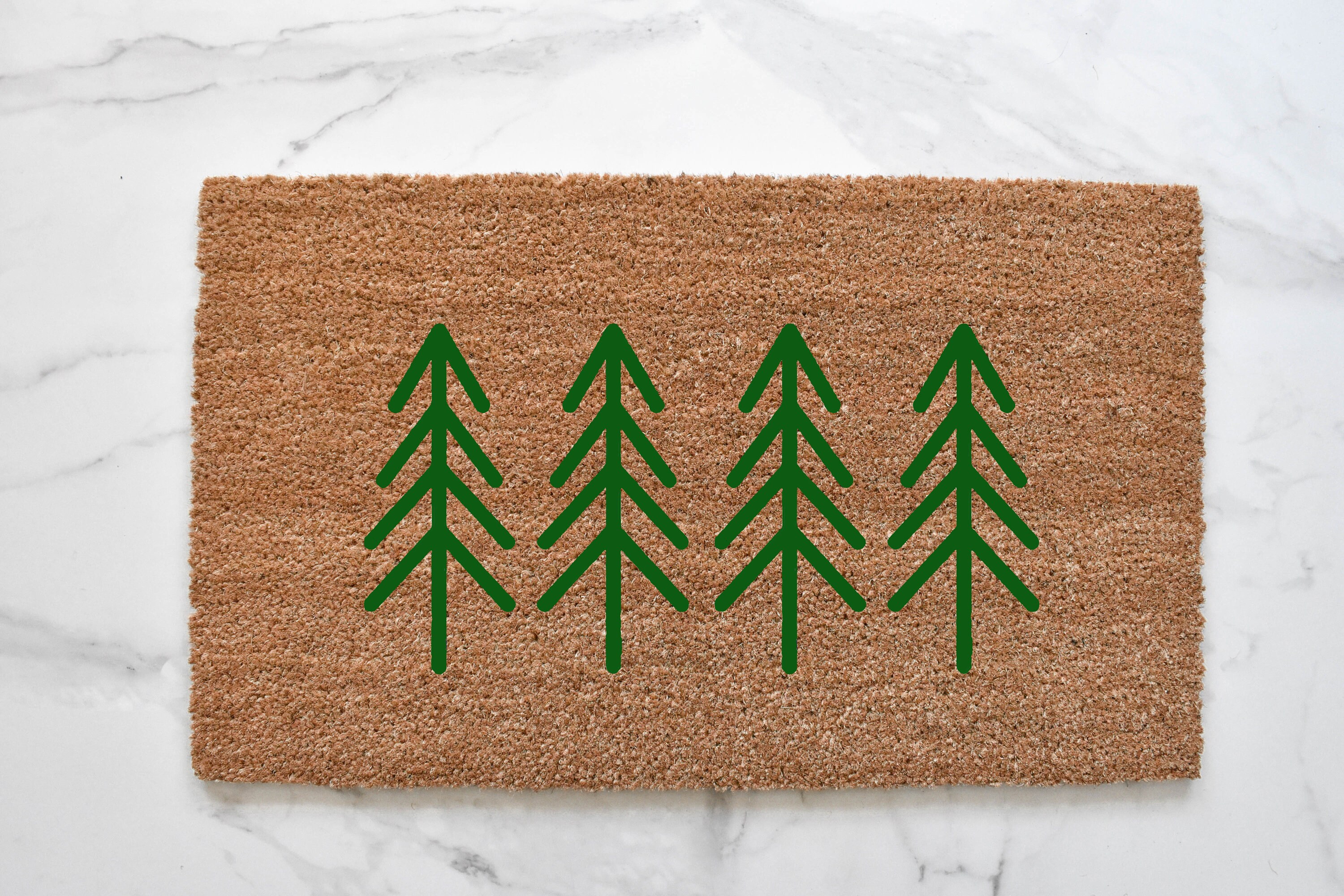 Pine Tree Doormat Cute Doormat Christmas Doormat Outdoor Etsy