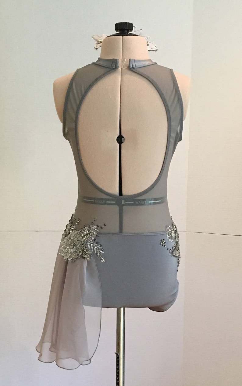 Gray Custom Contemporary Dance Costume Leotard Adult Small Etsy