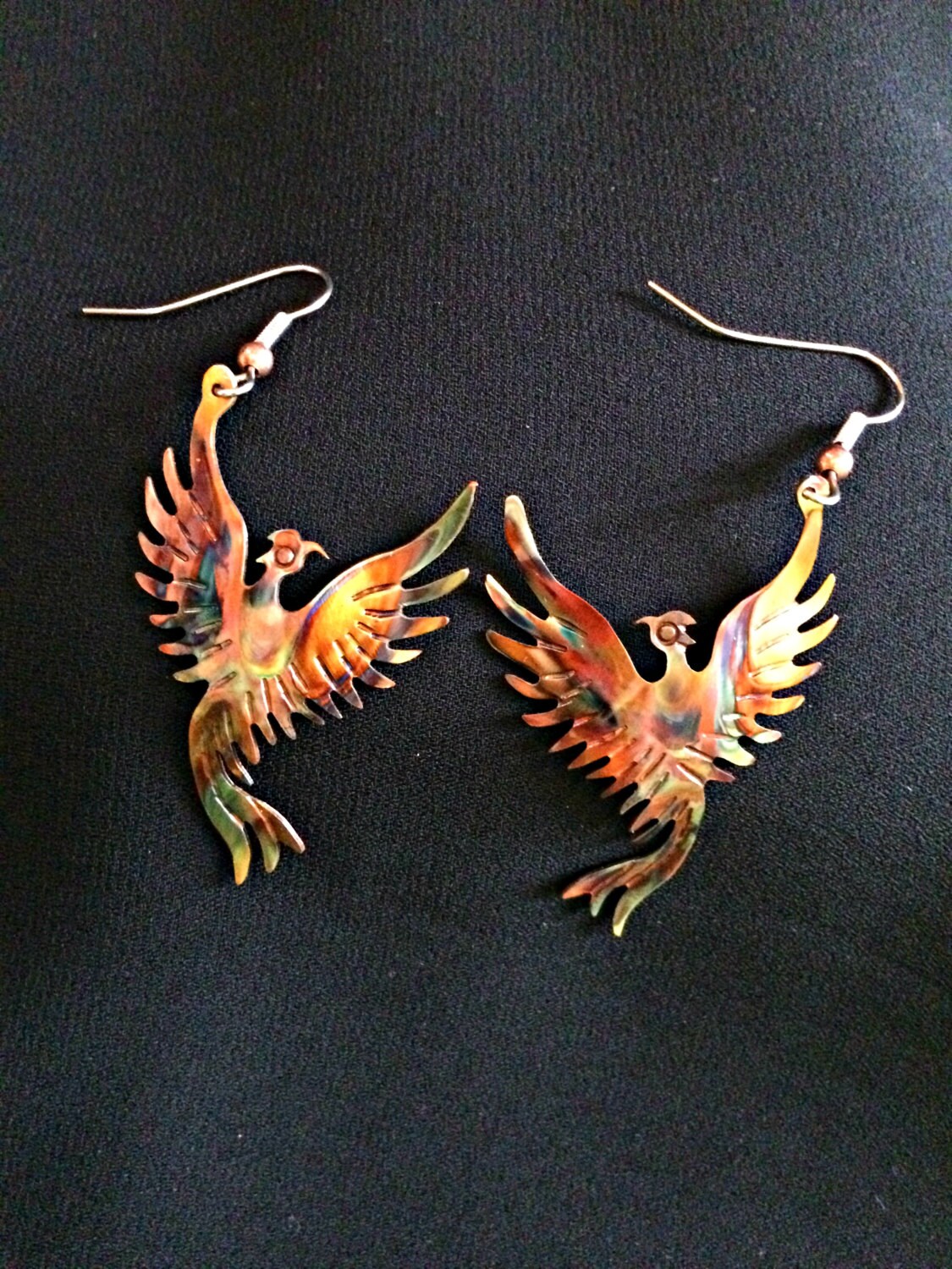 Phoenix earrings phoenix rising phoenix bird phoenix Etsy