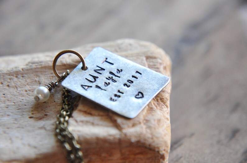 Aunt Jewelry Aunt Gift Best Aunt Auntie Gift Gift for Her Gifts for Aunts Custom Pregnancy Reveal Custom Aunt Necklace