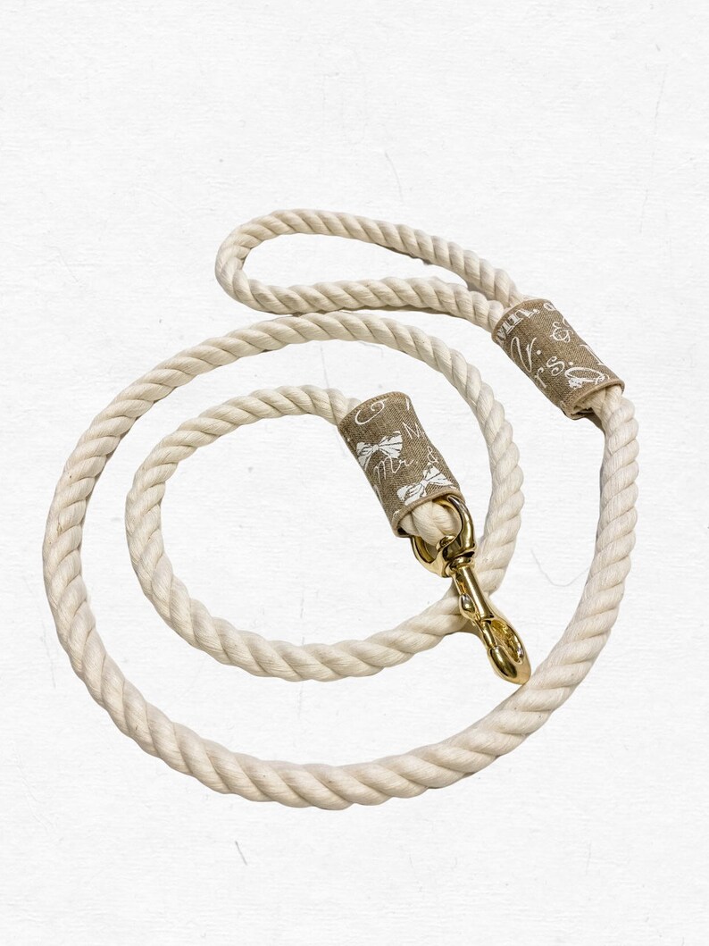 Wedding Dog Leash Ivory Rope Leash for Pets Mr and Mrs Bride Etsy