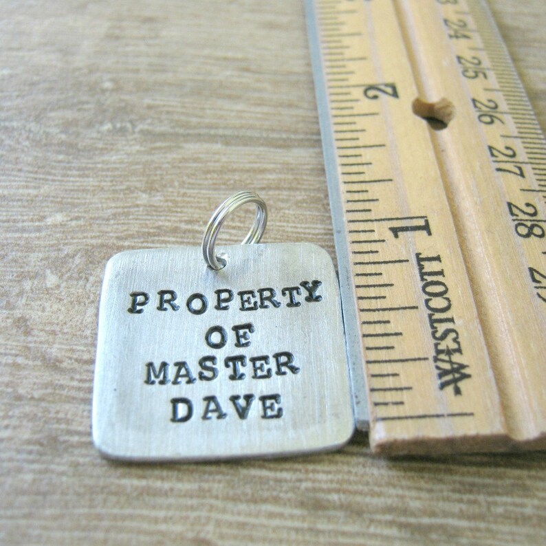 Personalized Slave Tag Property of Master Tag BDSM slave Etsy