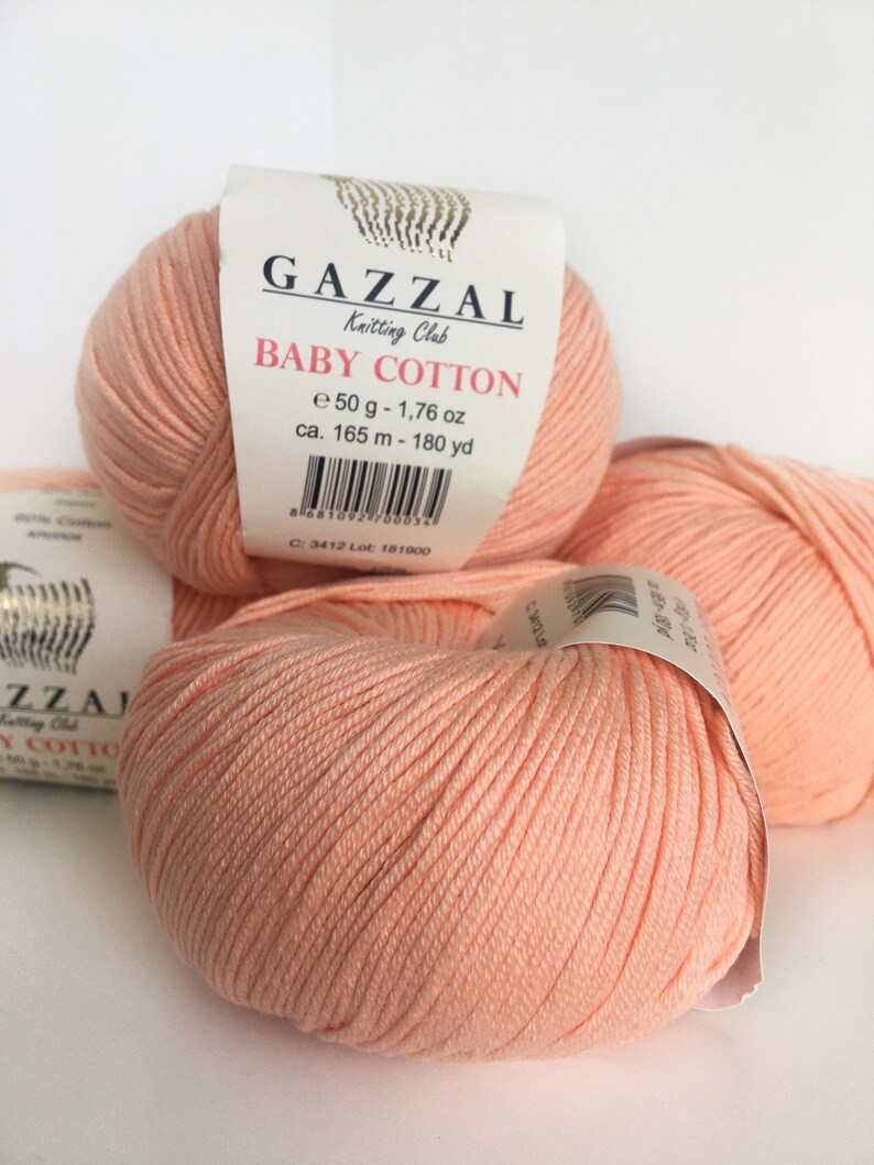 Gazzal baby cotton yarn Cotton acrylic blend yarn Amigurumi Etsy