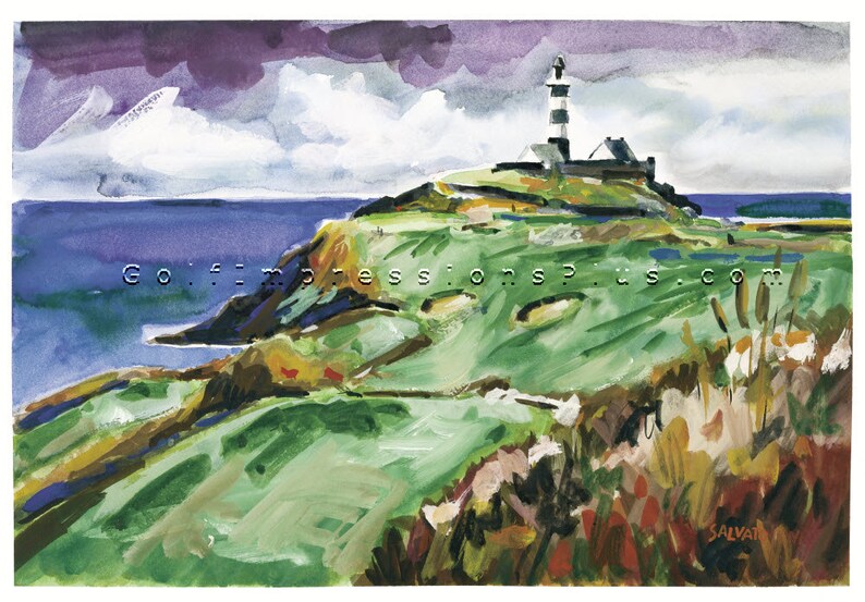 Golf course wall art picture