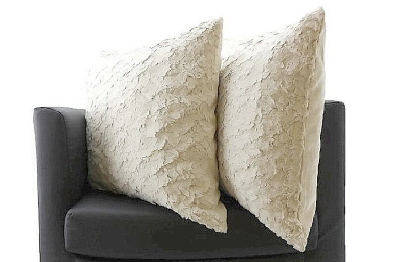 Cream White Textured Pillow Cover Texture Feather Accent Etsy