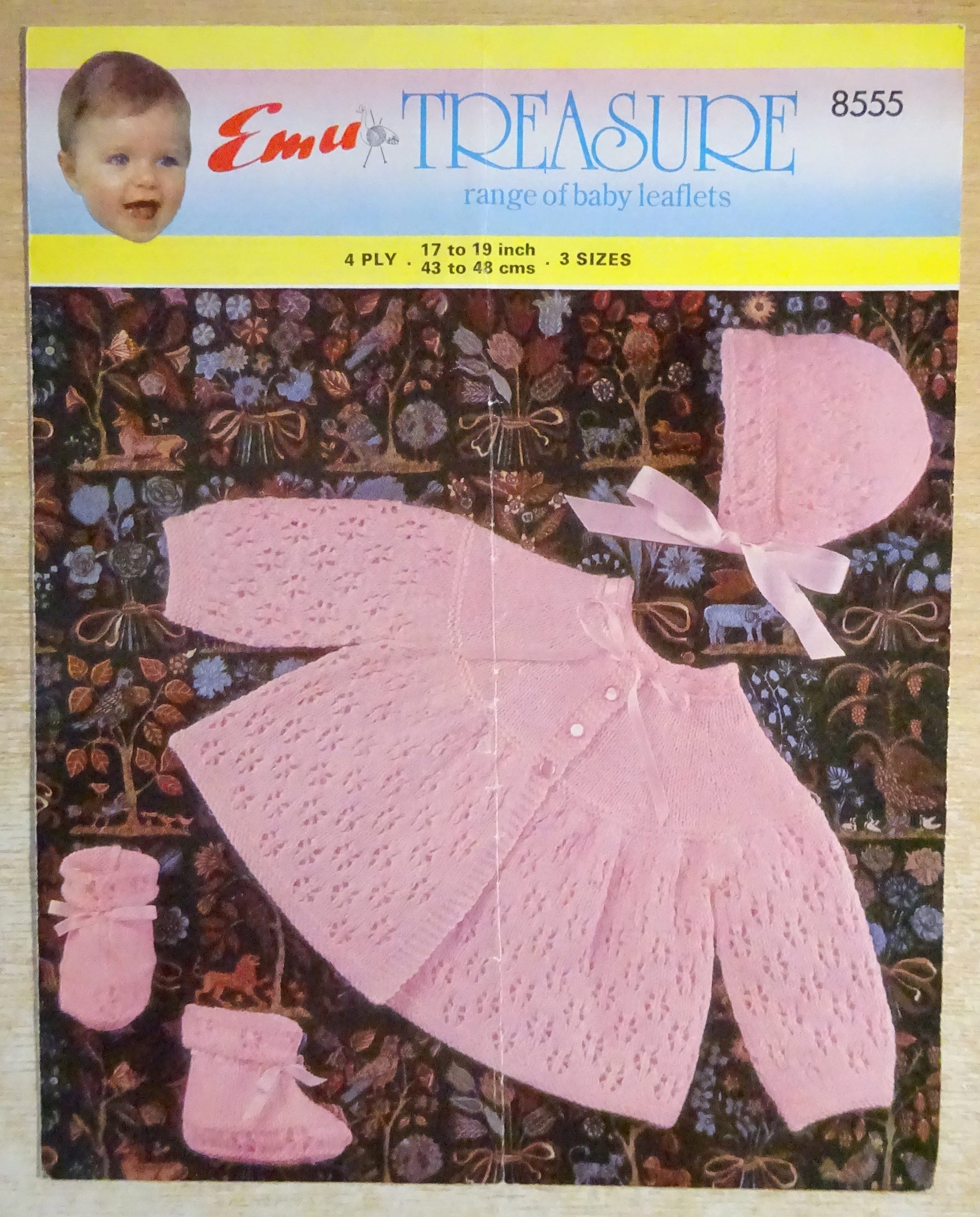 Vintage 'Emu' Knitting Pattern Baby 3piece outfit Etsy