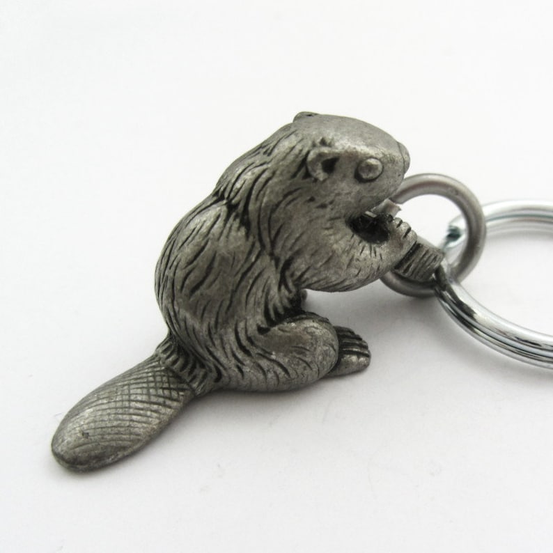 Beaver Keychain Castor canadensis American Beaver Canadian Etsy