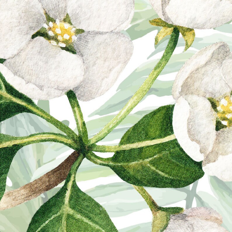 Flowers Garden PEEL & STICK Repositionable Fabric Wallpaper | Etsy