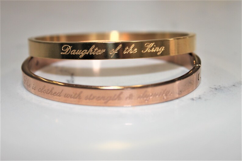 Daughter of the King Scripture Religious Bracelet image 0