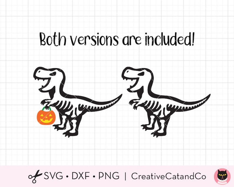 Download Halloween Dinosaur SVG DXF Cute Funny Halloween Trick or ...