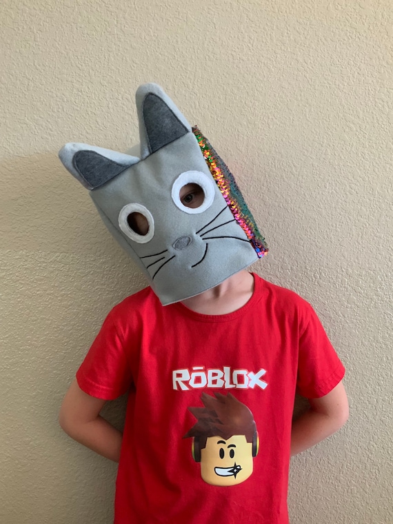 Custom Roblox Pet Simulator Mask Cat Or Rainbow Cat Without Etsy - roblox pet simulator dark matter dominus huge roblox free mask