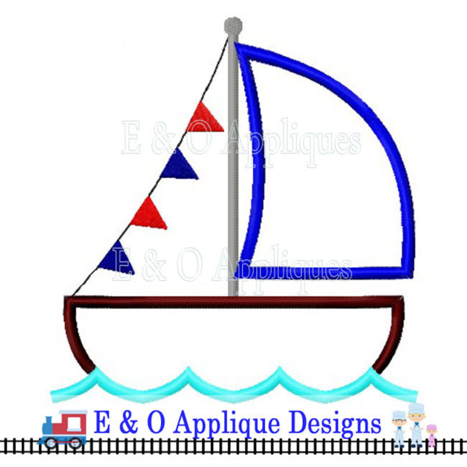 sailboat applique design