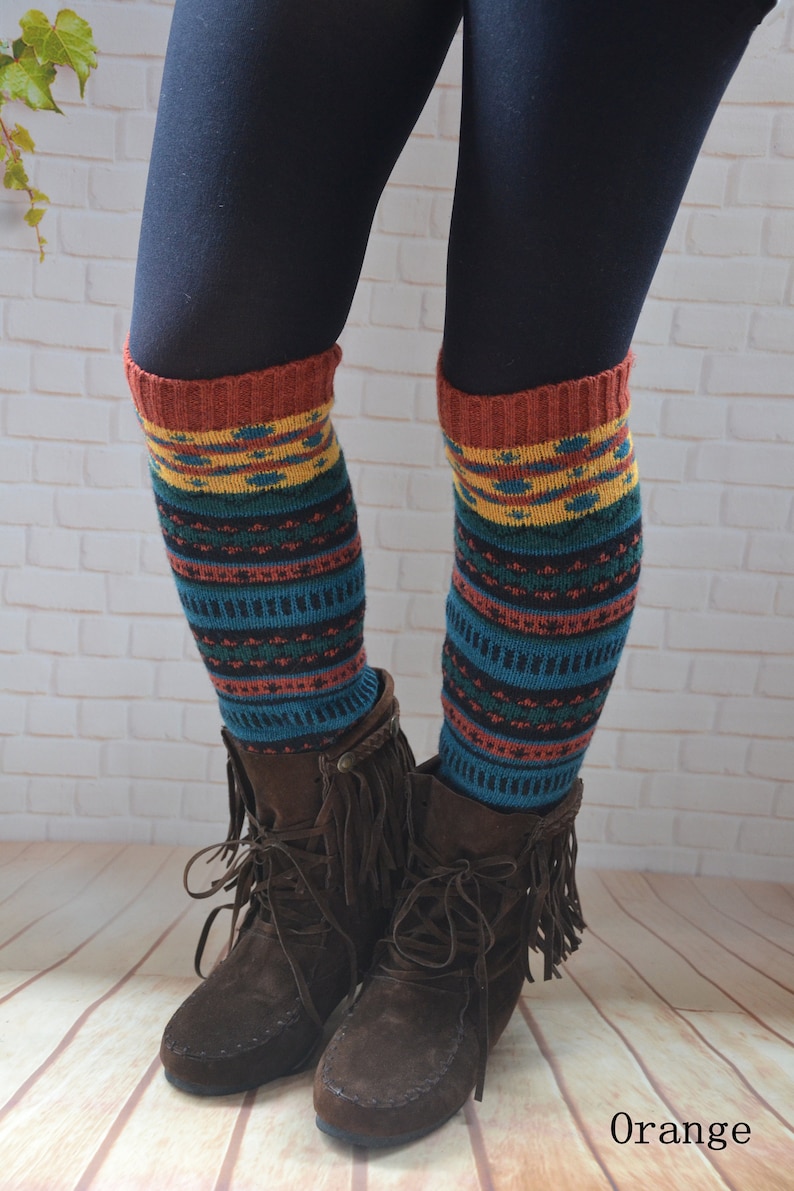 Bohemia socksChristmas legwearBohemia leg warmers Knit | Etsy