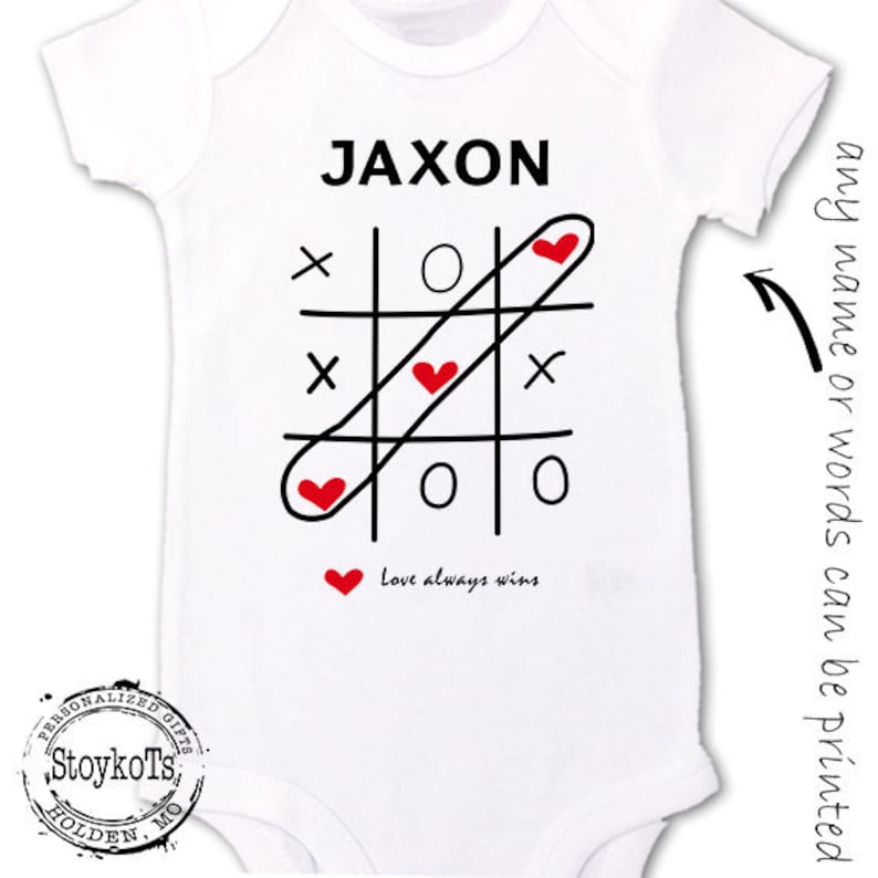 Valentines Day shirt gift for kids matching family Tic Tac Toe Love Always Wins