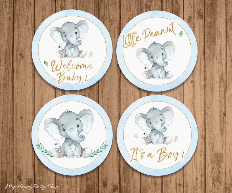 Elephant Baby Shower Banner PRINTABLE Baby Baby