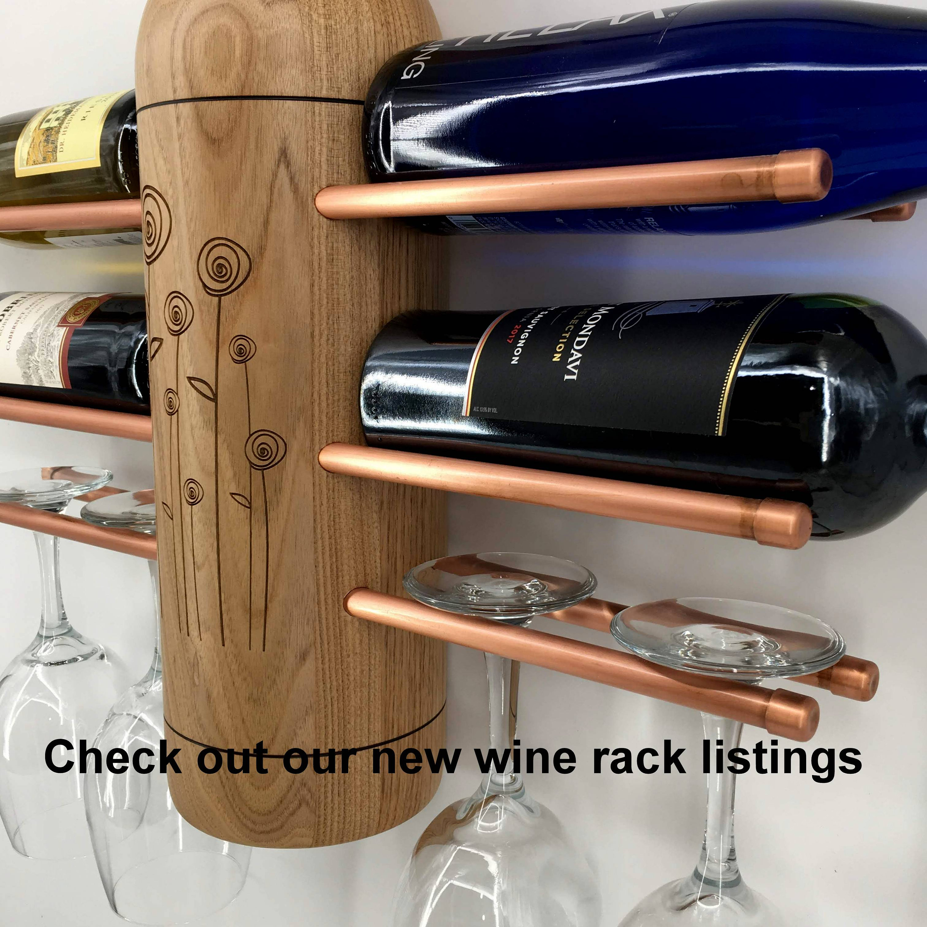 Wood Wine Caddy Wine Bottle Holder Wine Glass Holder Wine Etsy