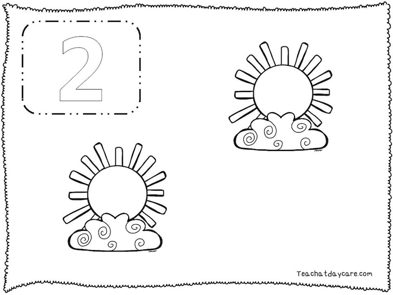 20 printable numbers 1 20 counting and color worksheets etsy