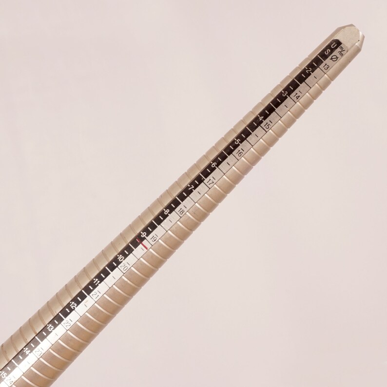 Simple design Vintage style Vintage Aluminium US code number perimeter diameter mm Ring sizer size measure