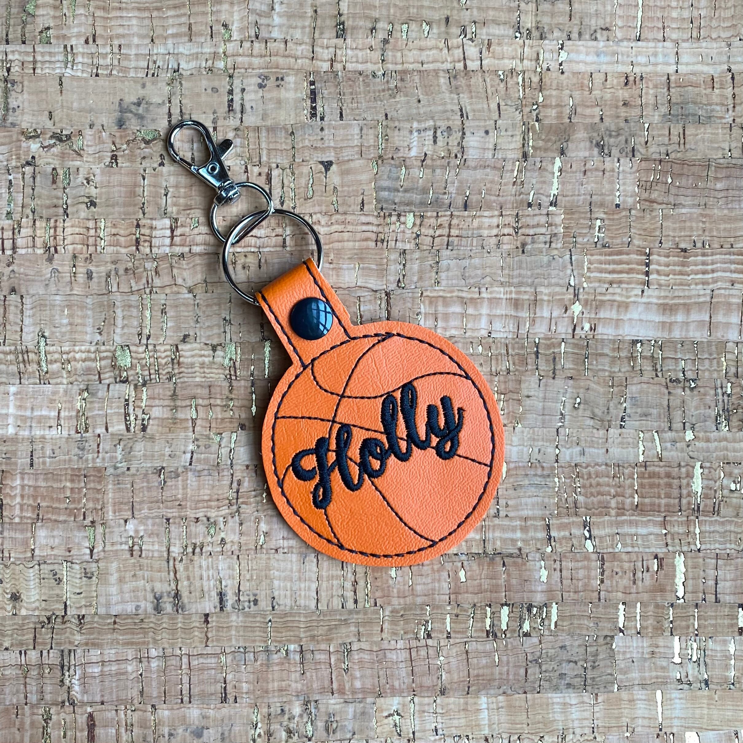 Personalized Basketball Keychain LargeCursive Name Only Etsy