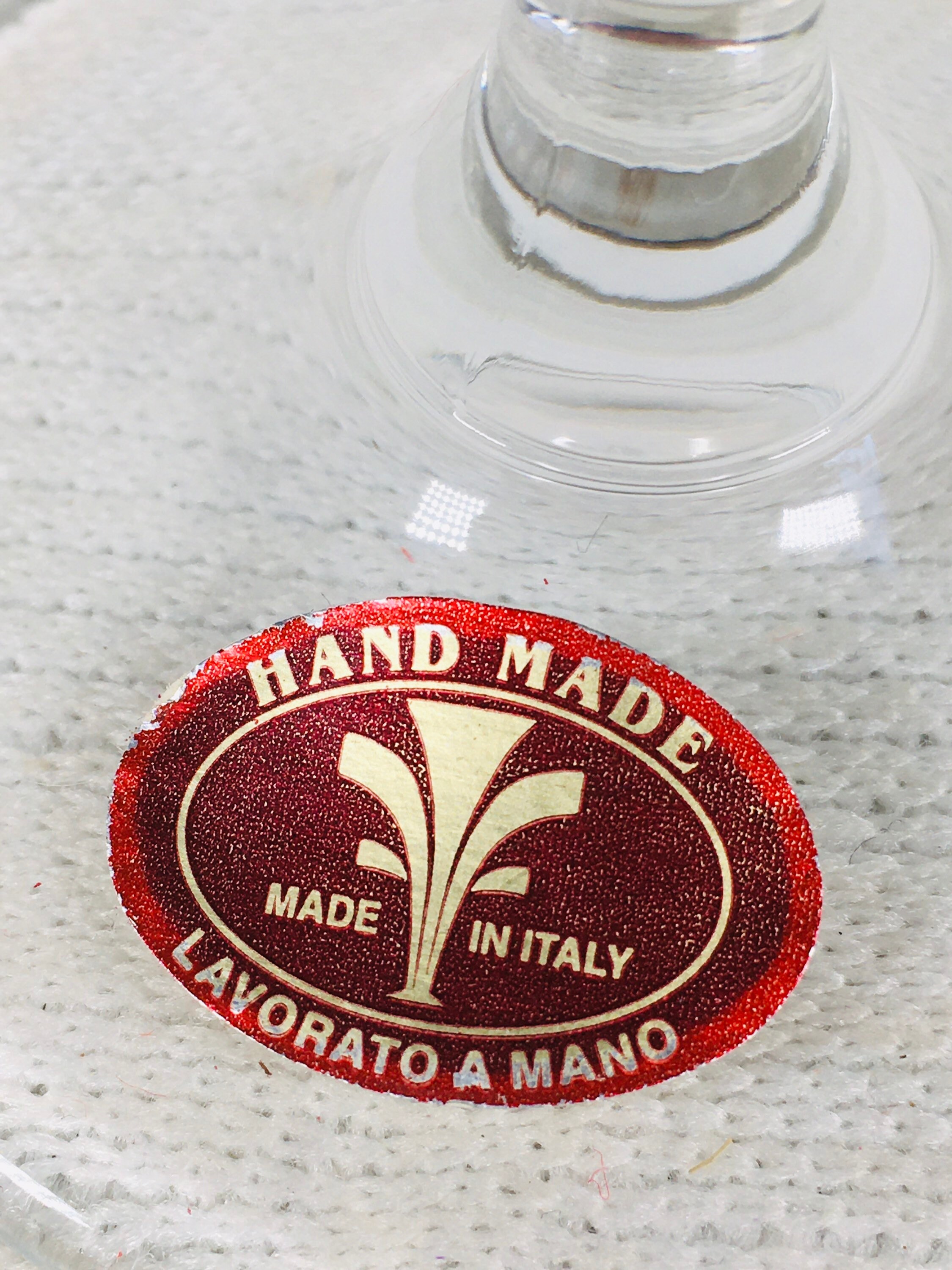 lavorato a mano wine glasses