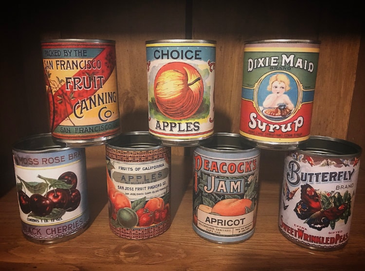 Vintage tomato tin can labels vegetable prints kitchen decor Etsy