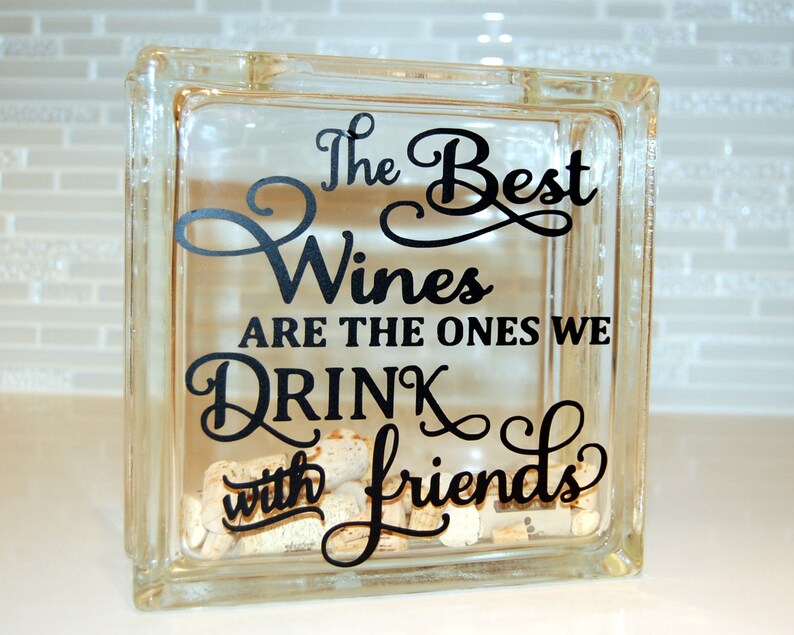 Wine Cork Holder Wine Cork Wine Cork Glass Block Etsy