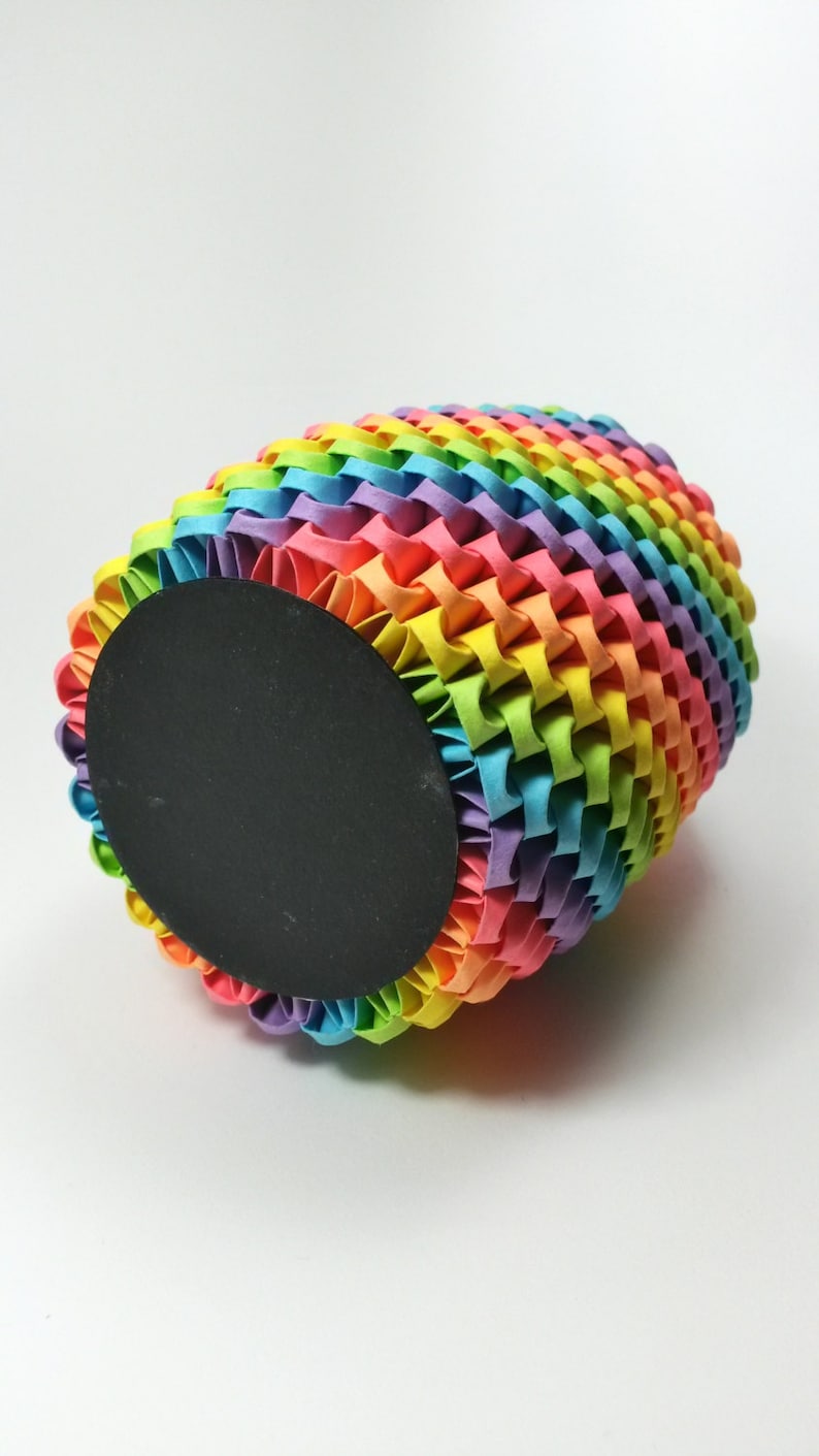Rainbow 3D Origami Pencil Holder Pen Holder Modular Etsy