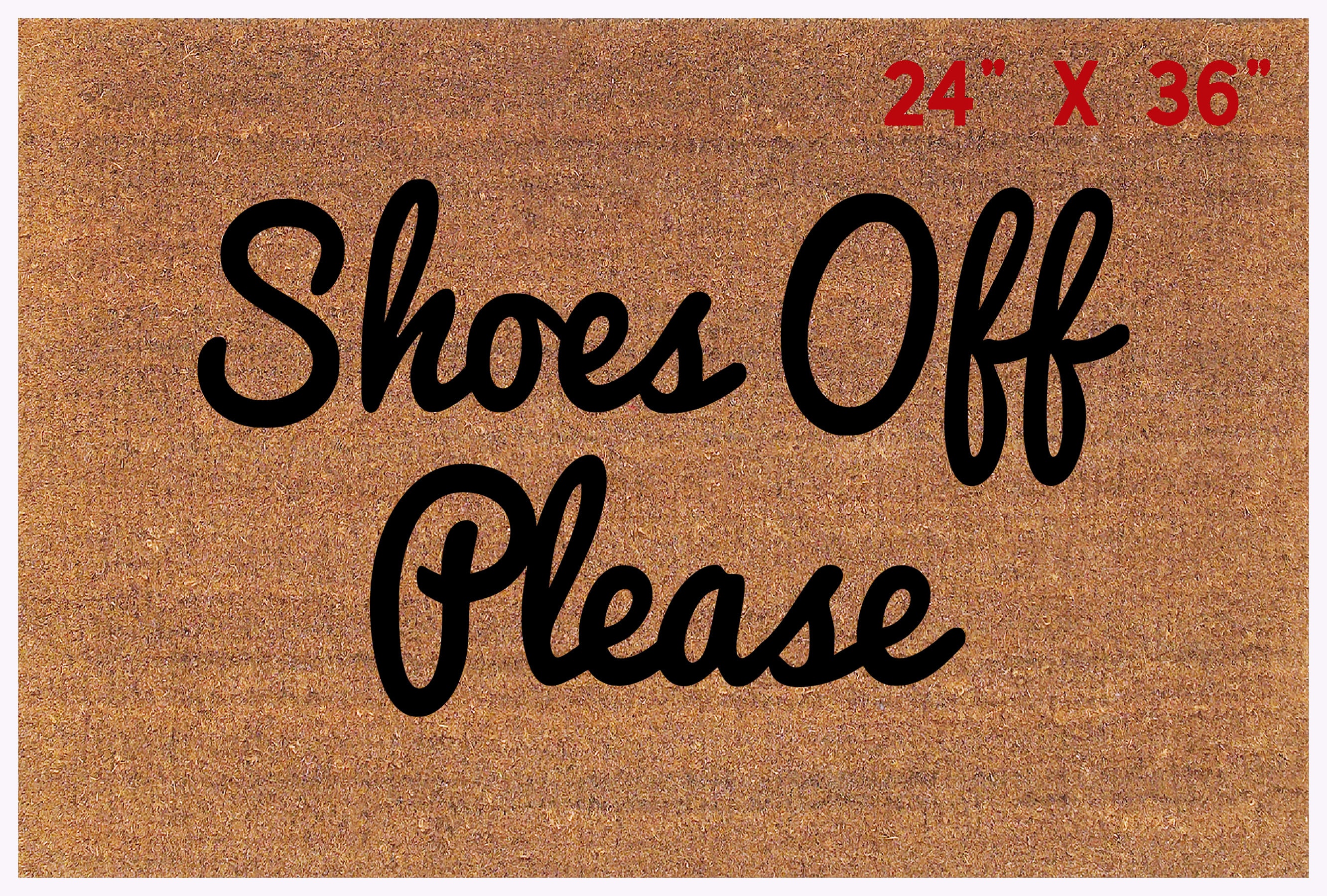 Shoes Off Please Coir Door Mat Doormat 16x24 18x30 & | Etsy