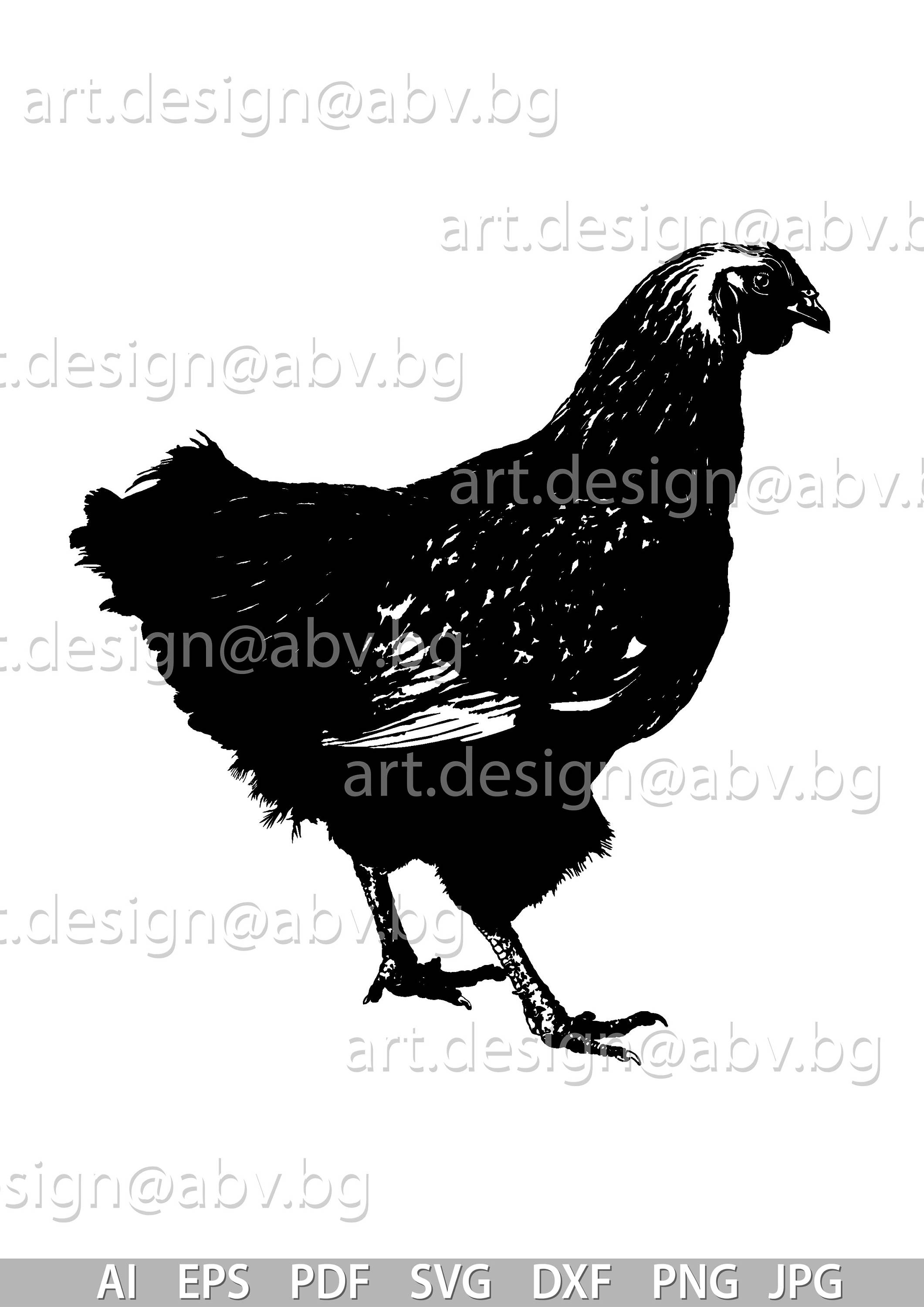 Vector HEN AI PNG eps pdf svg dxf jpg Download Digital | Etsy