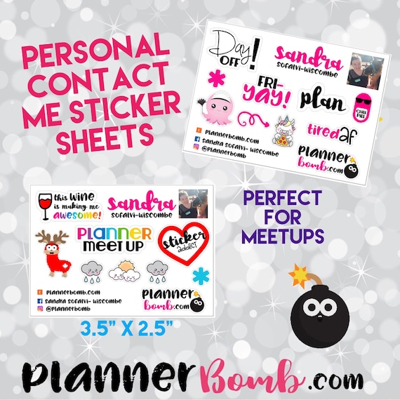 Customized Contact Me Sticker Sheets Vinyl Planner Stickers Perfcet For Planner Meet Ups Stickers Labels Tags Paper Party Supplies Efp Osteology Org